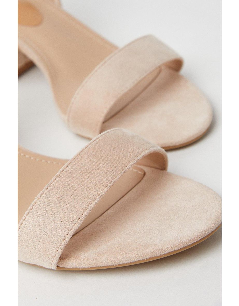 Wide Fit Tommi Barely There Mid Block Heel Sandals - 3