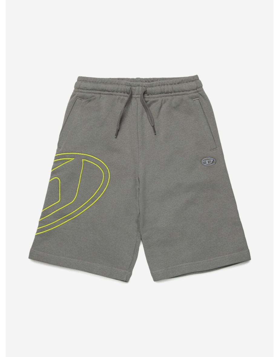 Boys Oval D Logo Sweat Shorts in Grey