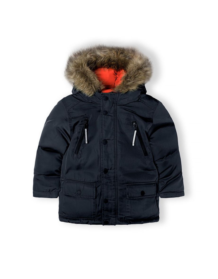 Shop Boys Parka Jacket With Fur Trim Hood 2 14y Online in Bahrain VogaCloset