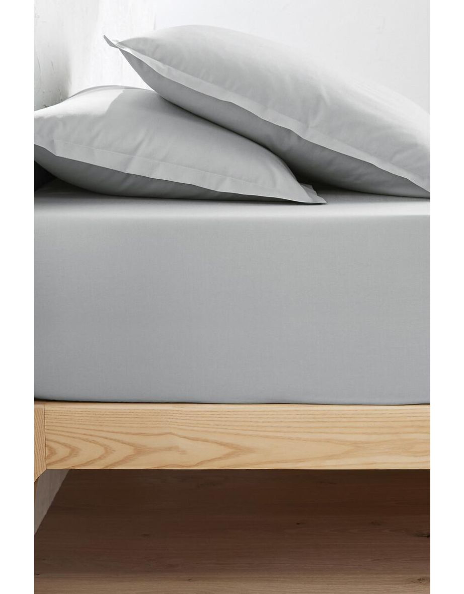 Scenario Cotton Percale Fitted Sheet, 40cm Flap