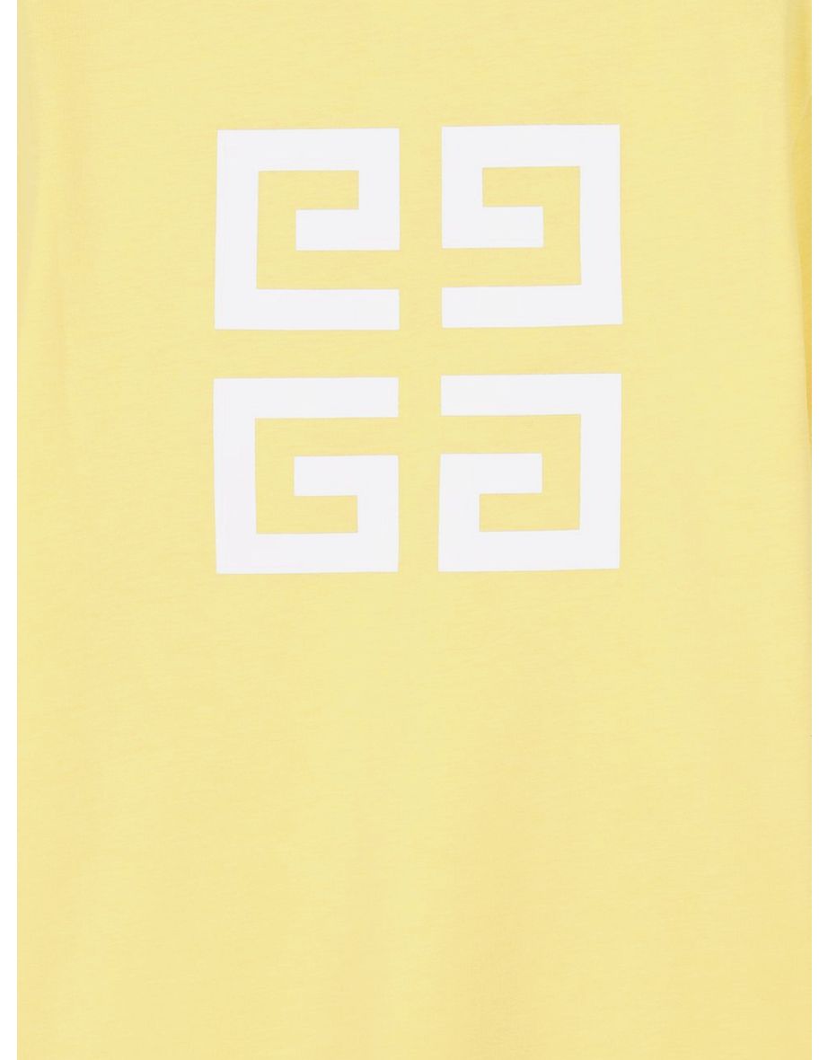 Kids Logo Print T-Shirt in Yellow - 3