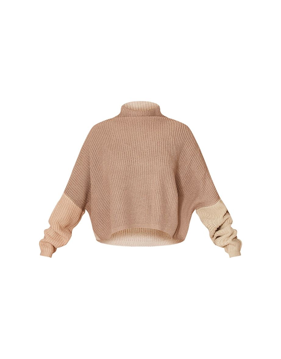 Stone Oversized Colour Block Jumper - 4