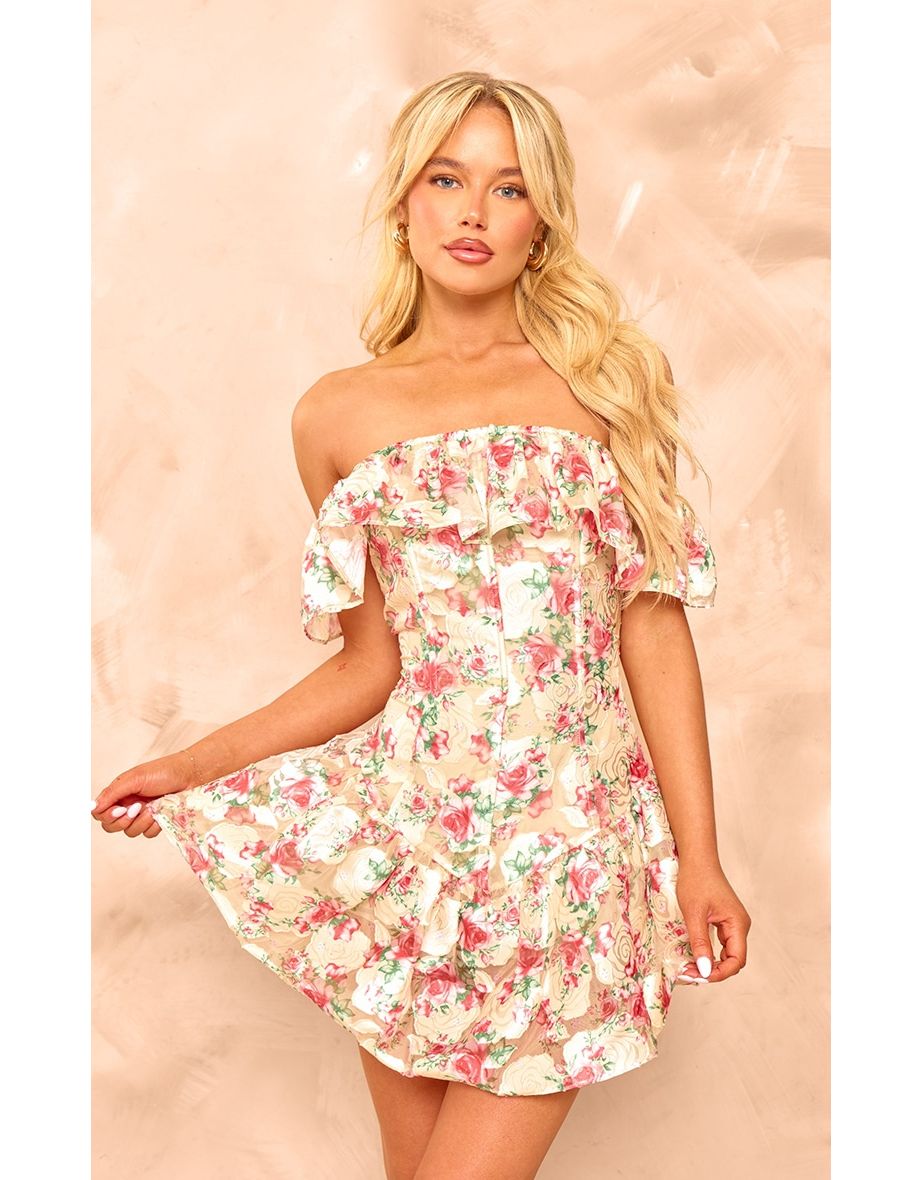 Bardot frill dress hotsell