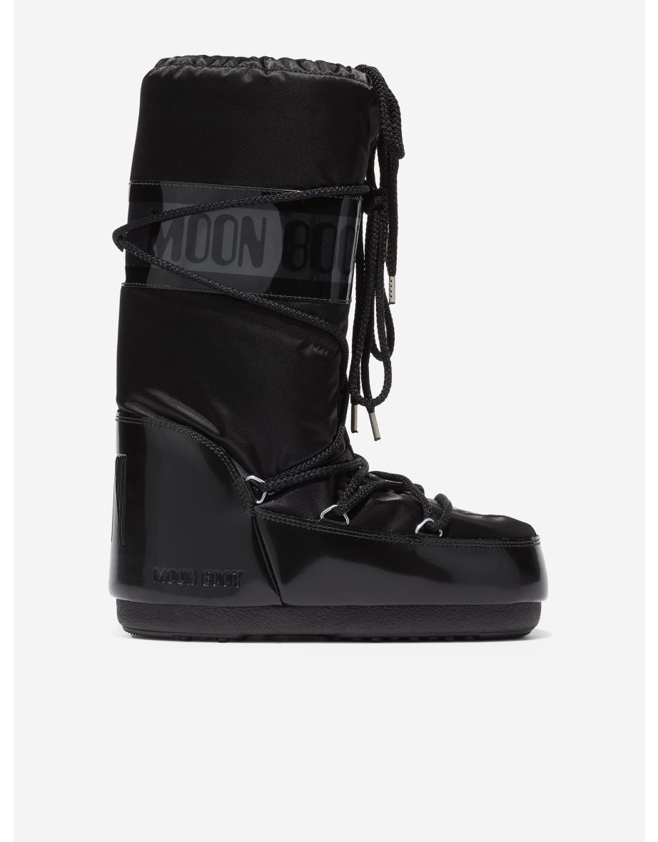 Moon Boot Kids Icon Glance Boots in Black