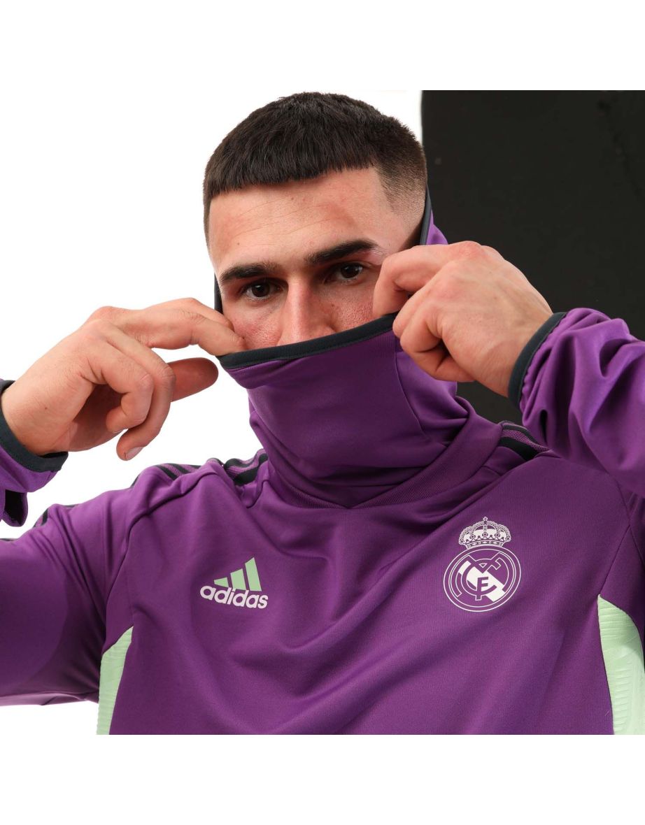Men's adidas Real Madrid Condivo 22 Pro Training Top in Purple - 3
