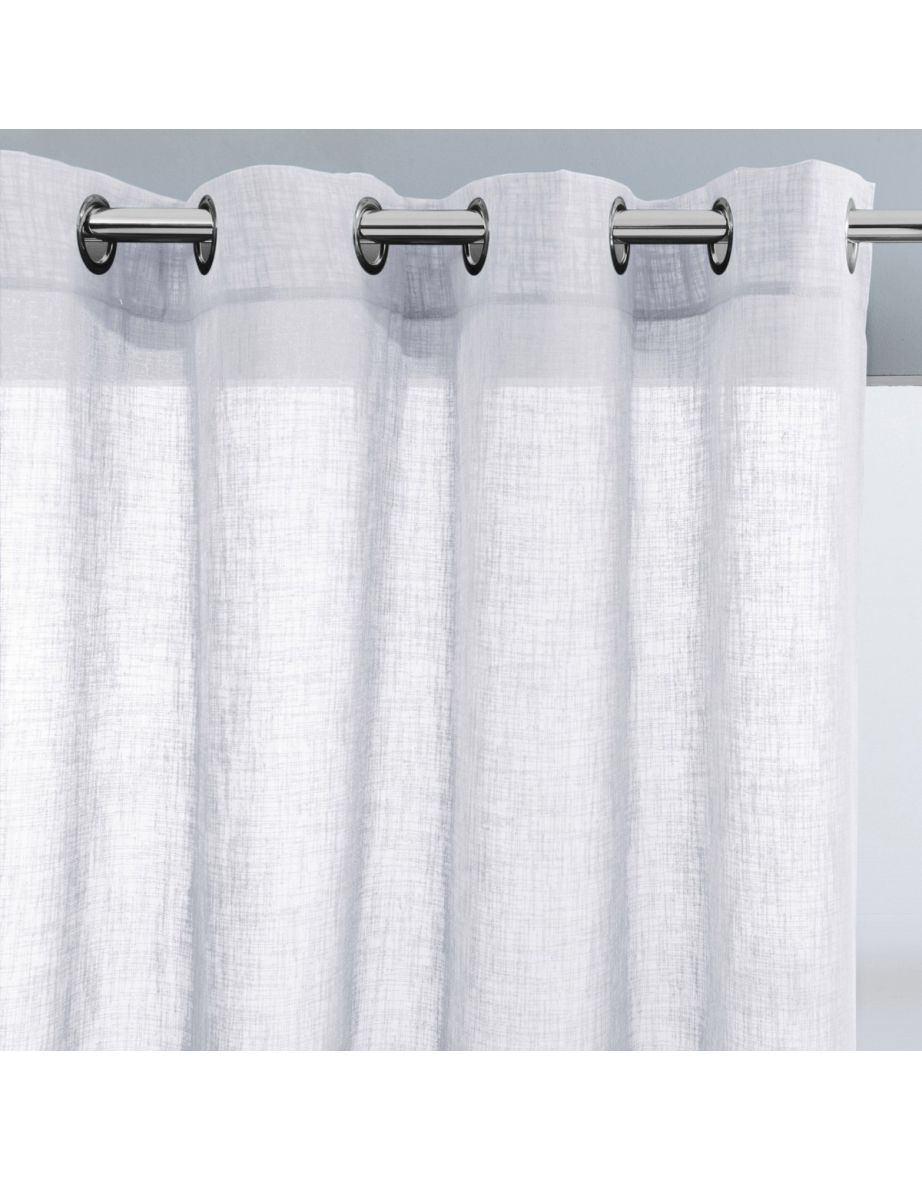 Linen Effect Single Voile Panel with Eyelet Header