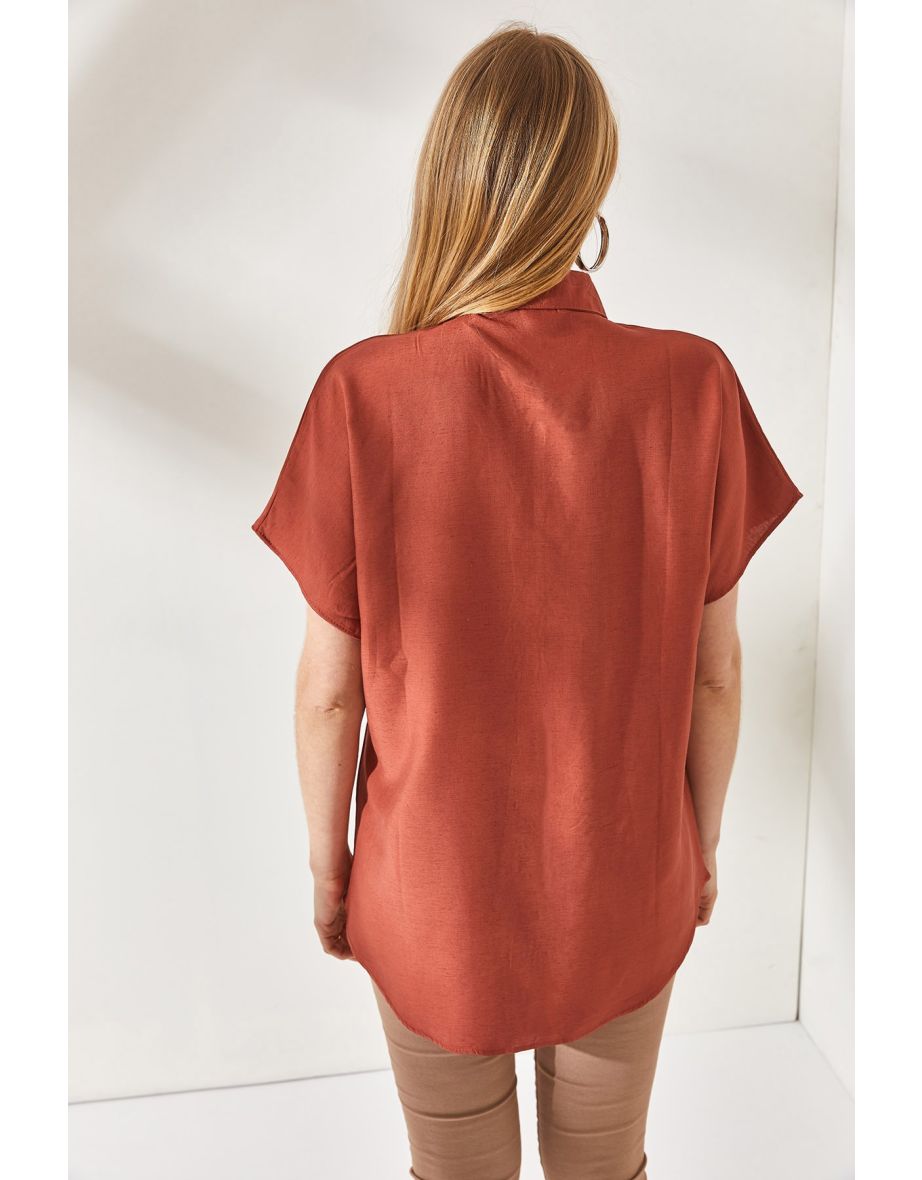 Shirt - Orange - Oversize - 4