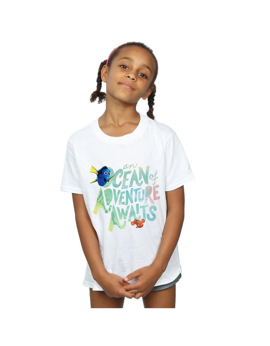 Finding Dory Girls Ocean Adventure Cotton T-Shirt - White