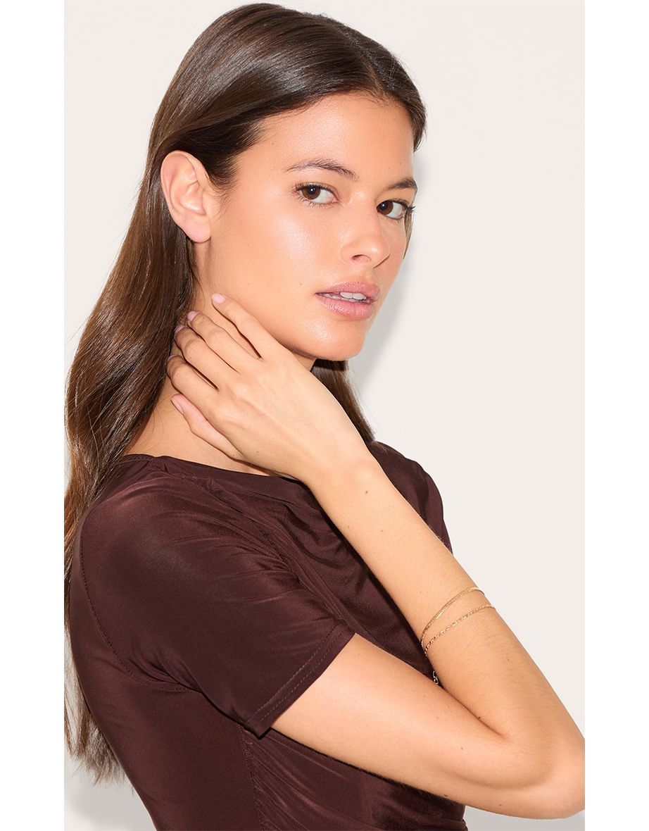 Gold Layered Slim Snake Chain Multipack Bracelet
