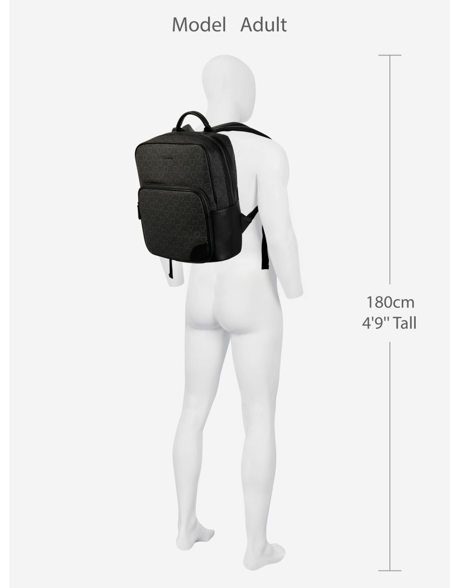 Boys Delta Backpack in Black (40cm) - 5