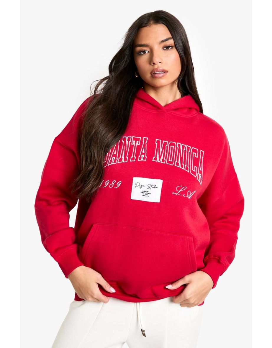 Santa Monica Slogan Oversized Hoodie