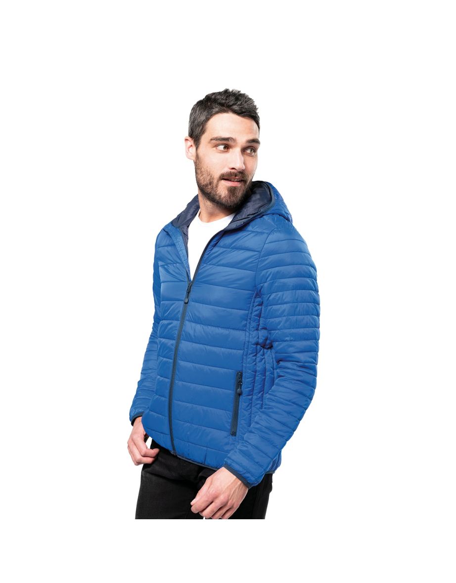 Kariban Mens Lightweight Hooded Down Jacket - Light Royal - 3