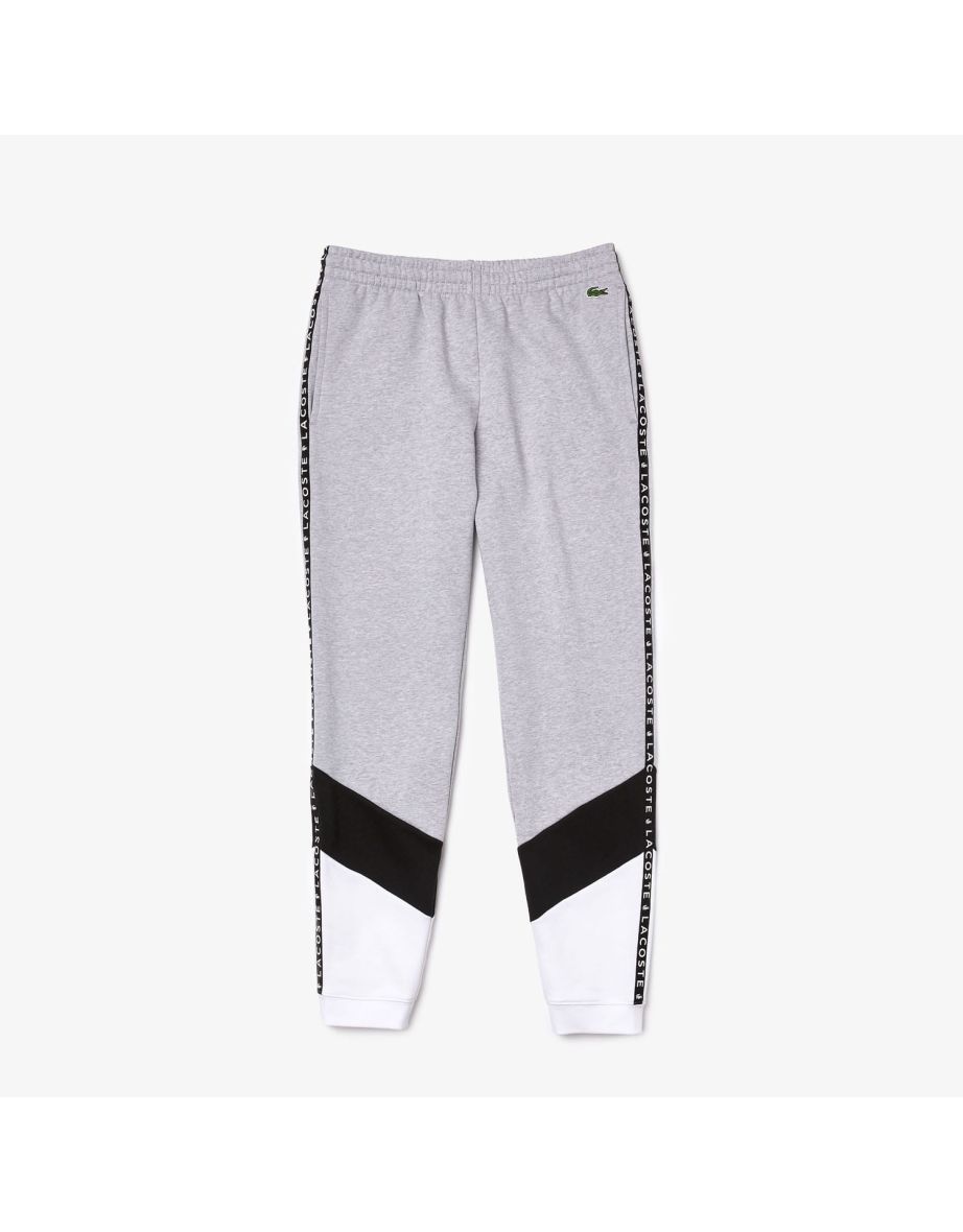 Men's Lacoste Side Taped Joggers in Grey - 2