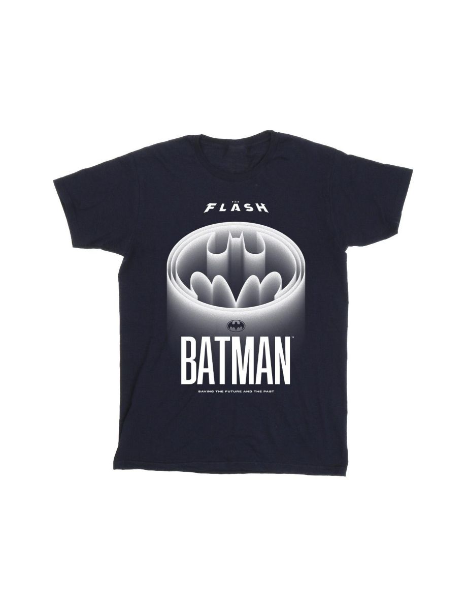 DC Comics Boys The Flash Batman White Logo T-Shirt - Navy Blue