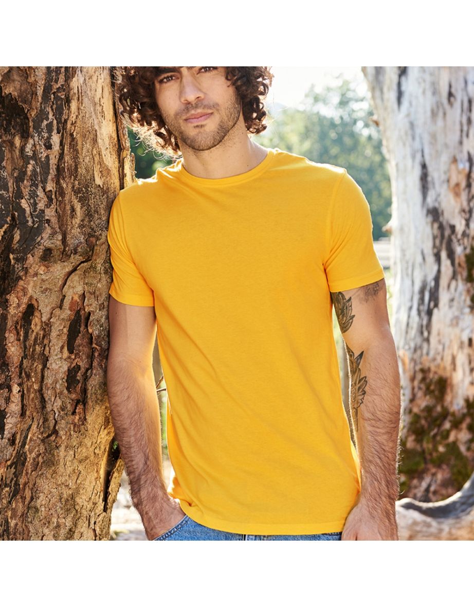 Shop Ecologie Mens Organic Cascades T Shirt Mustard Yellow Online in Oman VogaCloset