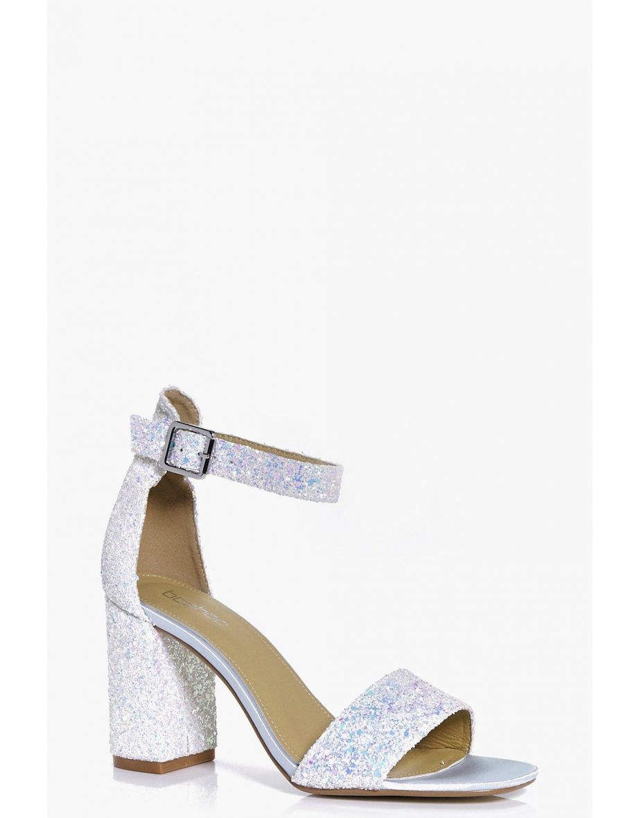 glitter block heels
