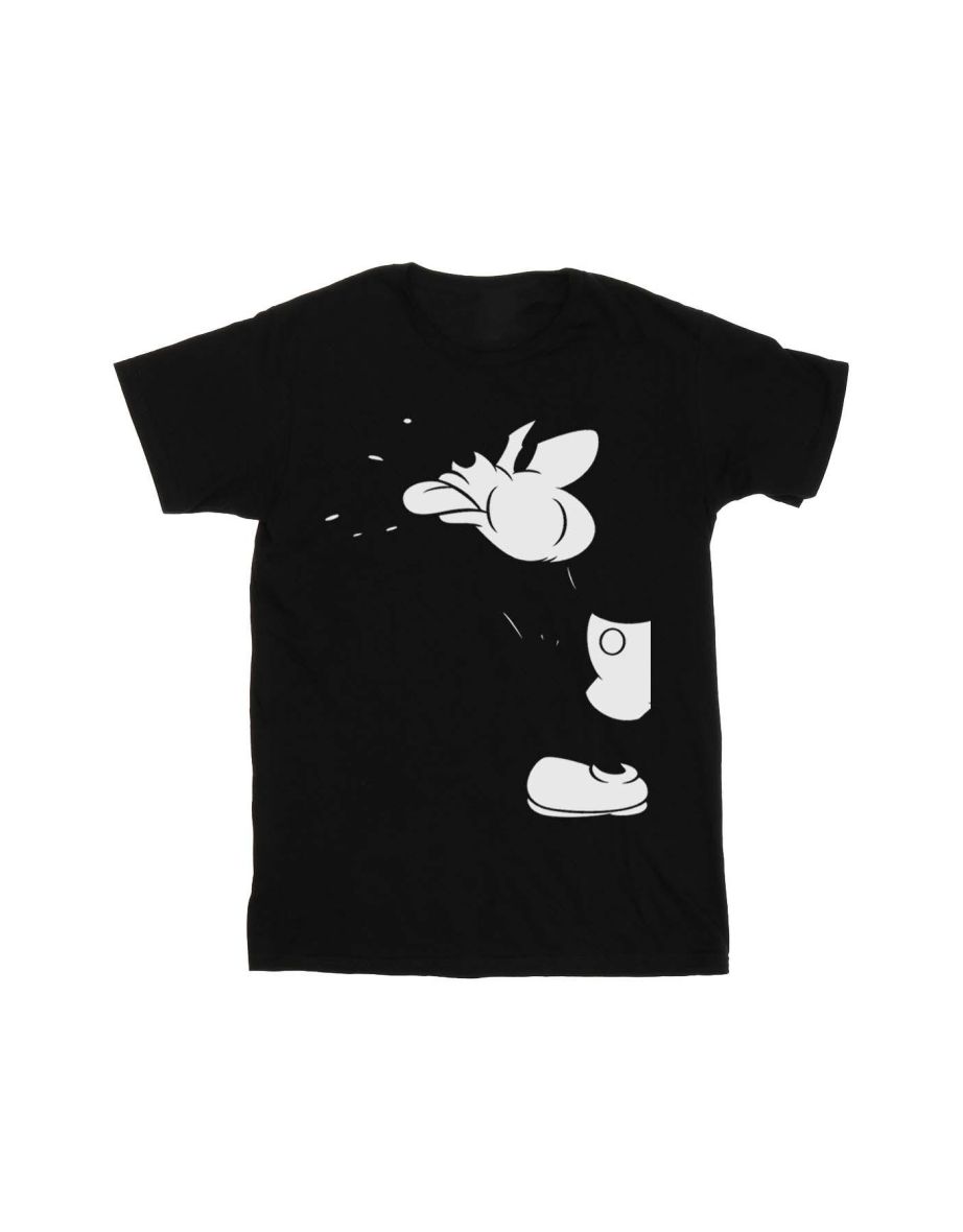 Disney Mens Mickey Mouse Cut T-Shirt - Black