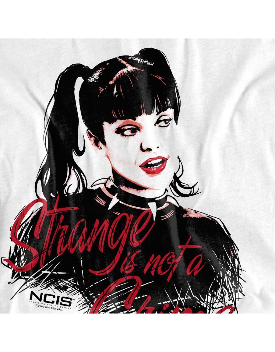 NCIS Unisex Adult Strange Is Not A Crime T-Shirt - White - 3