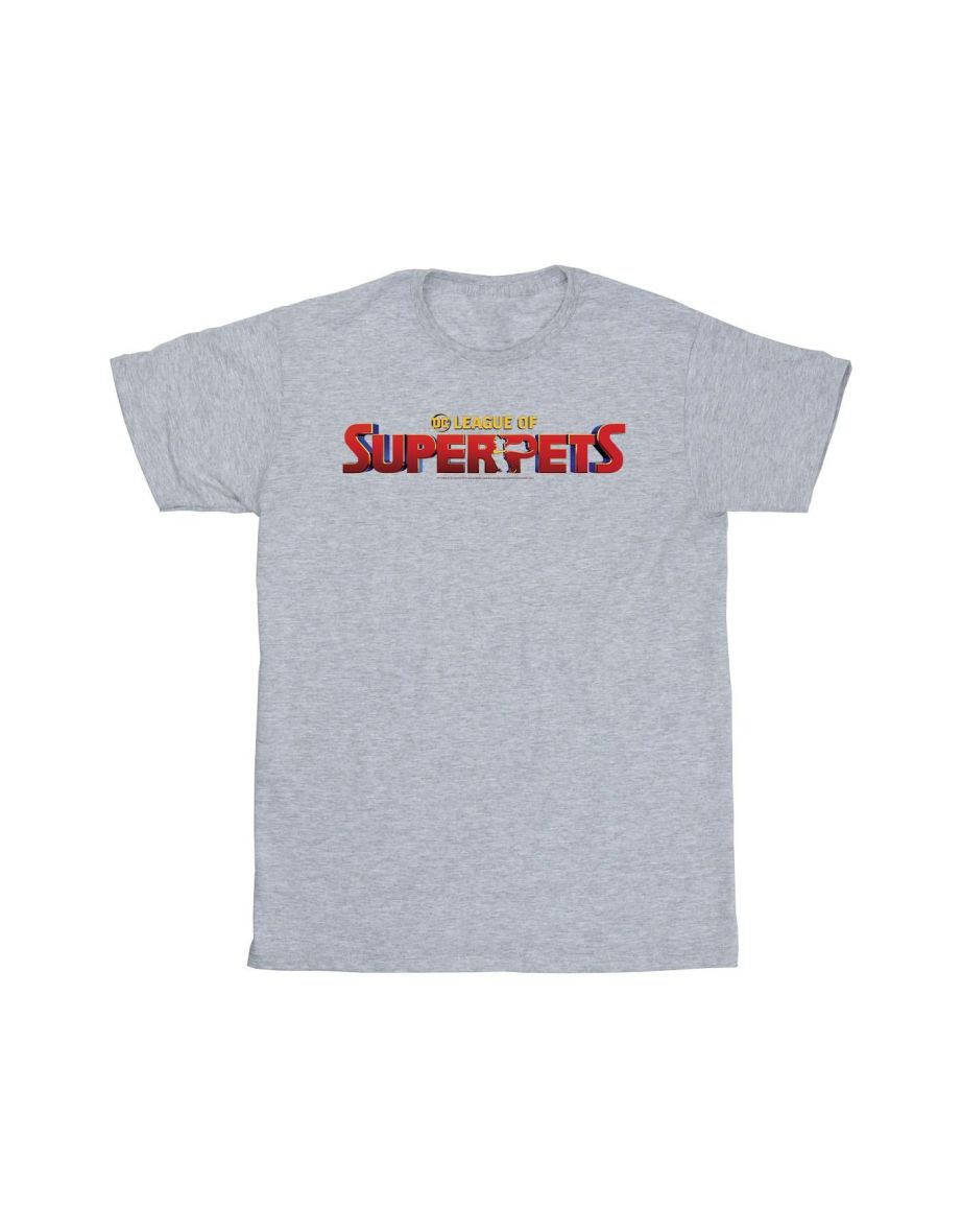 DC Comics Boys DC Comics DC League Of Super-Pets Movie Logo T-Shirt - Sports Grey