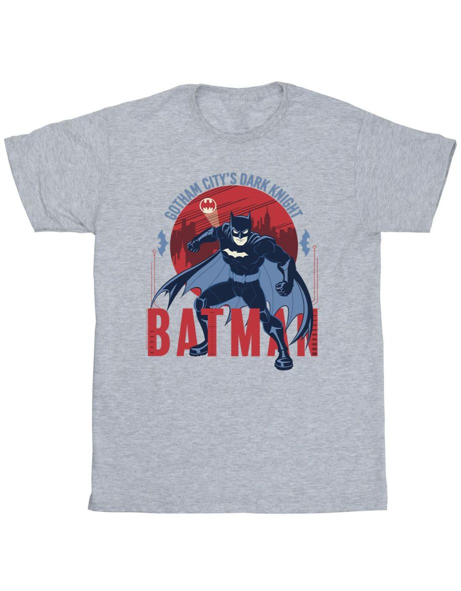 DC Comics Girls Batman Gotham City Cotton T-Shirt - Sports Grey - 1