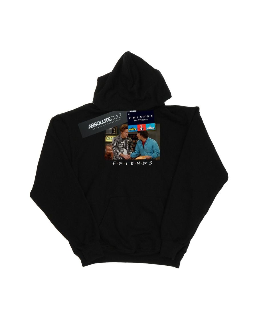 Friends Girls Ross And Chandler Handshake Hoodie - Black - 1
