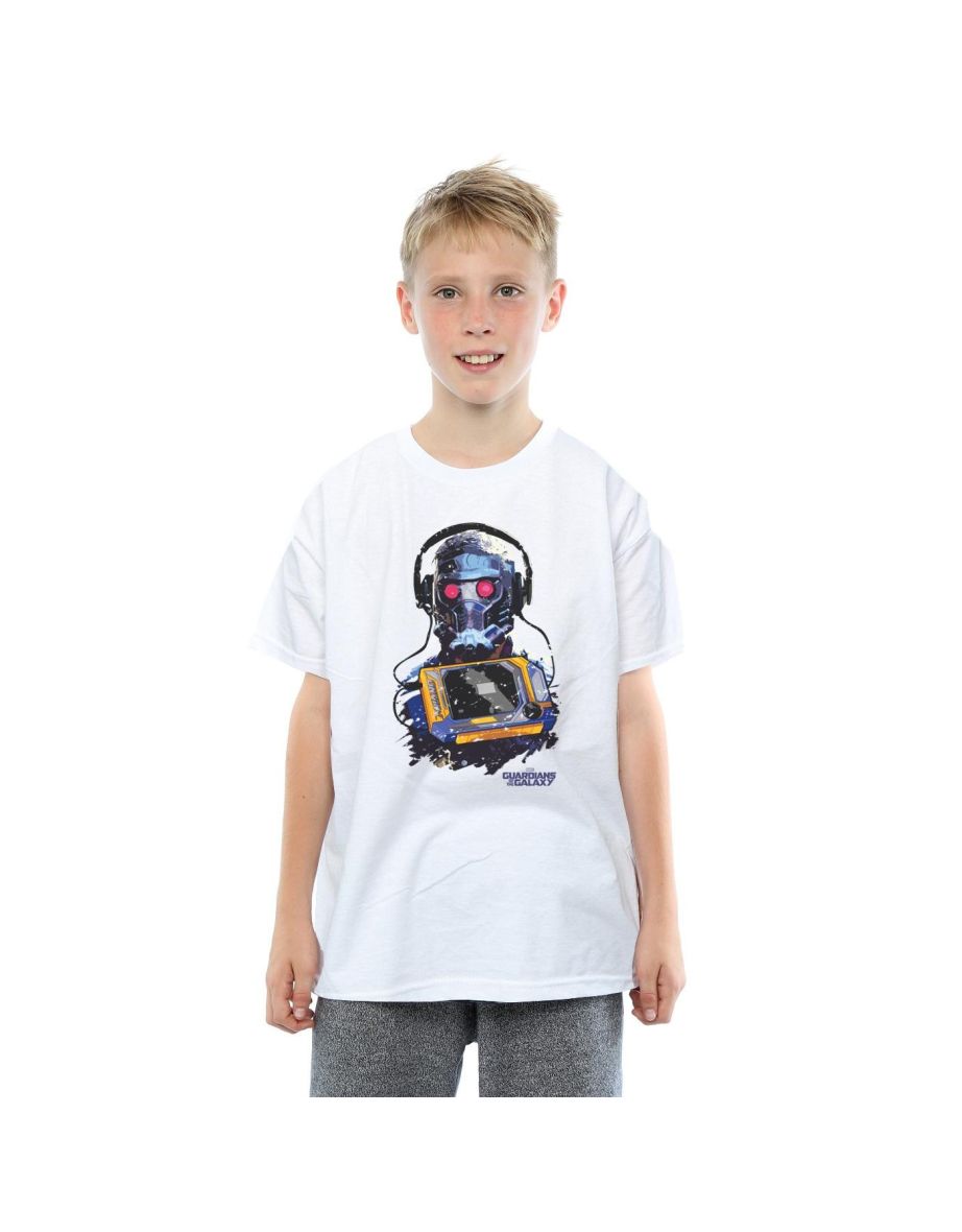 Marvel Boys Guardians Of The Galaxy Star Lord Cassette T-Shirt - White