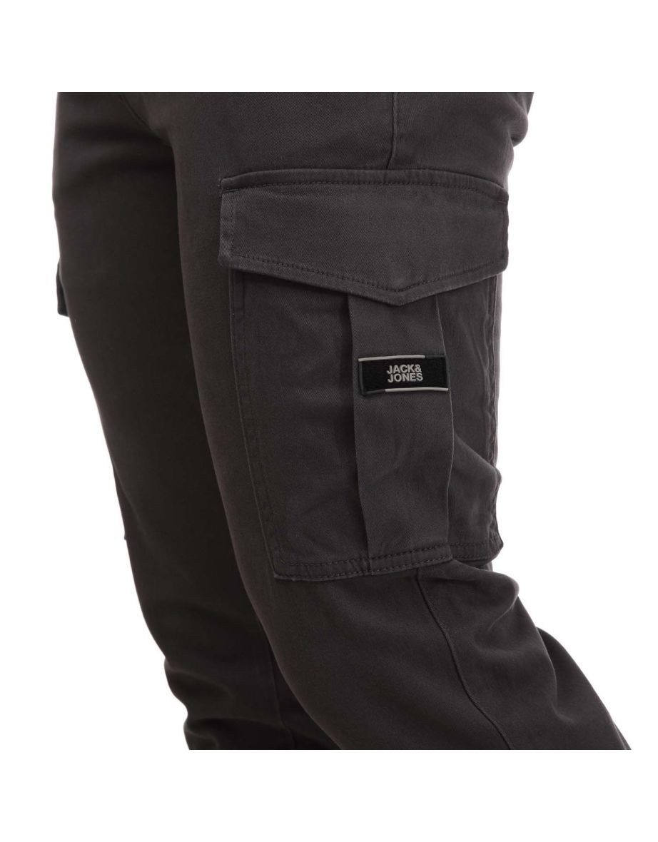 Men's Jack Jones Will Fergie Cuffed Cargo Pant in Grey - 3