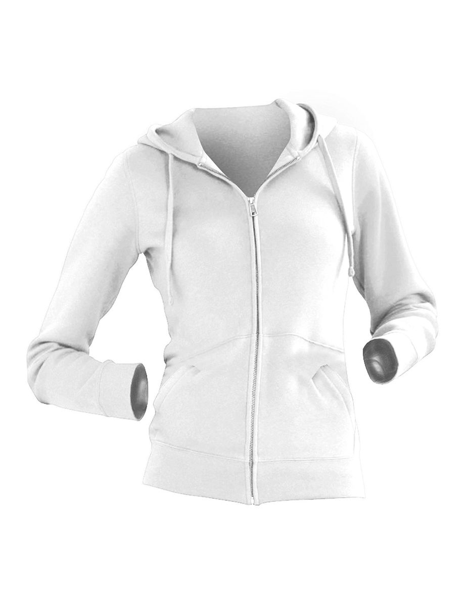 Russell Ladies Premium Authentic Zipped Hoodie (3-Layer Fabric) - White - 1