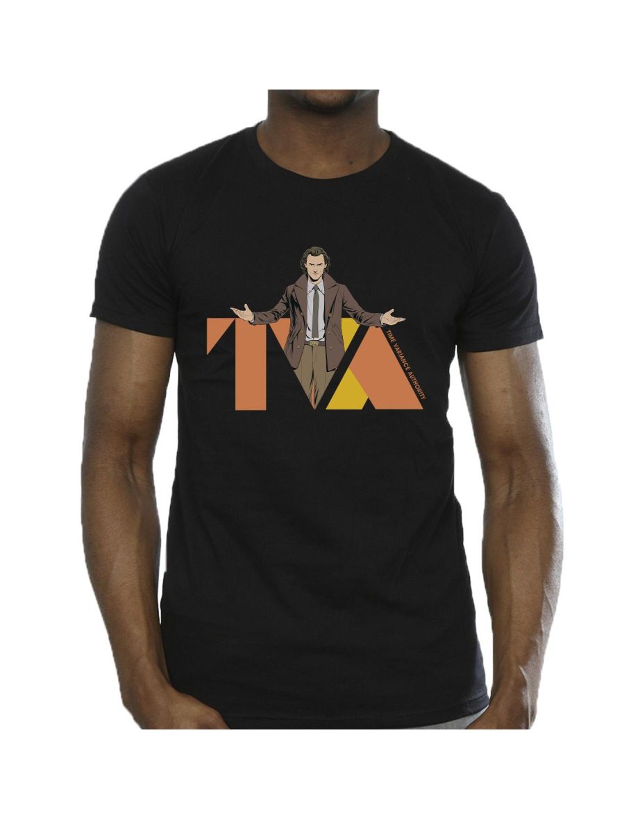 Marvel Mens Loki TVA Pose T-Shirt - Black - 2