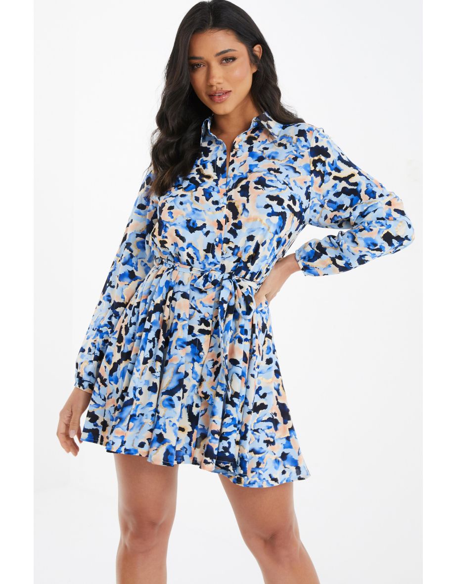 Quiz animal print shirt dress best sale