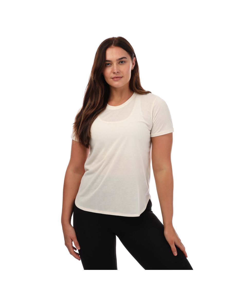 Shop Women s adidas Go To 2.0 T Shirt in White Online in Oman VogaCloset