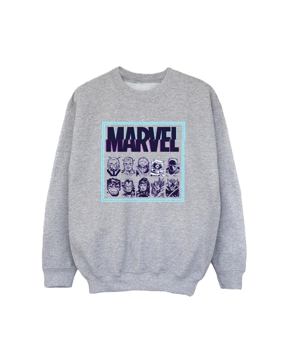 Marvel Boys Comics Glitch Sweatshirt - Sports Grey