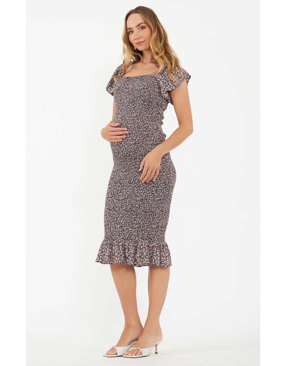 Cyprus Shirred Maternity Dress - 3