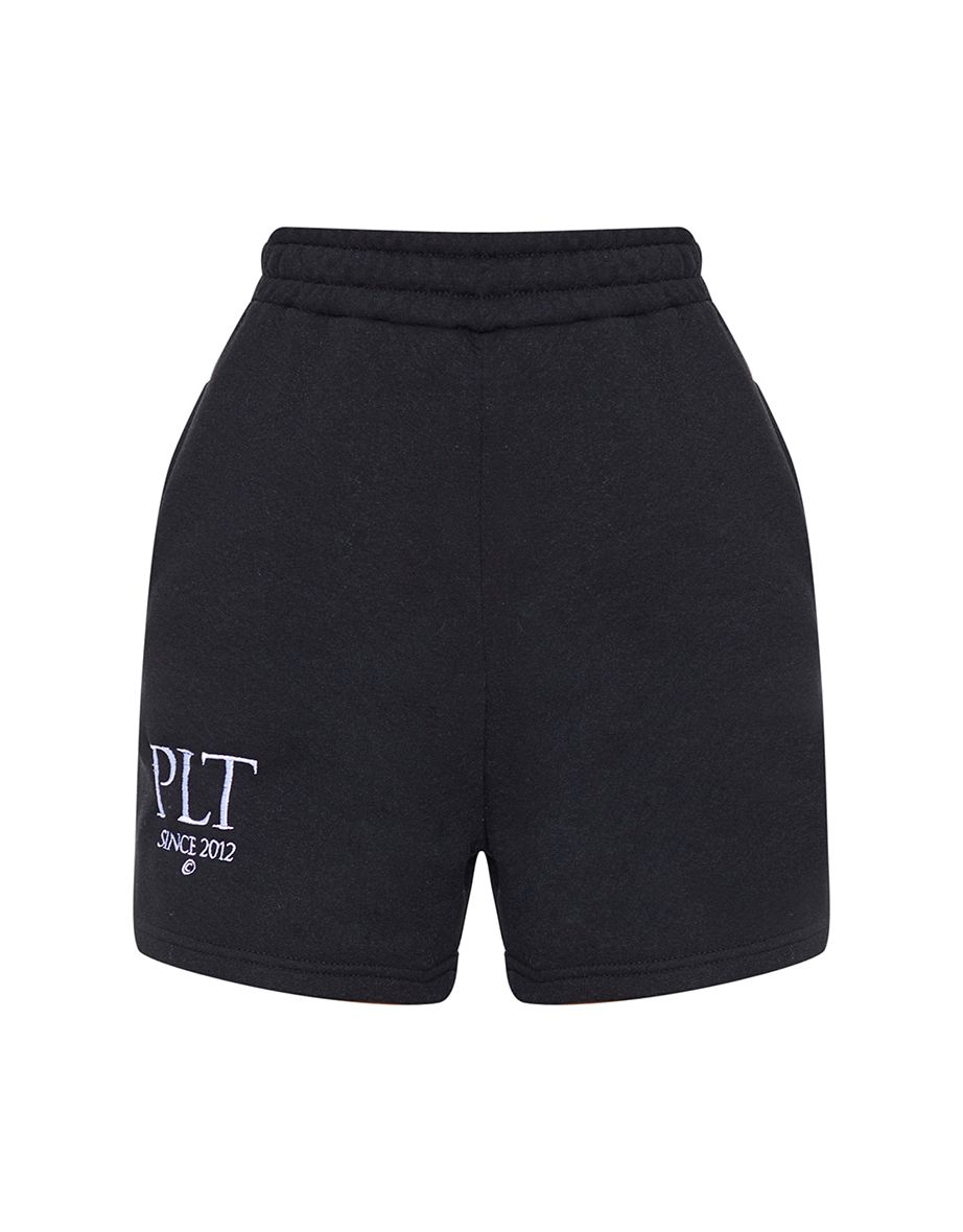 PRETTYLITTLETHING Black Established Slogan Sweat Shorts - 5