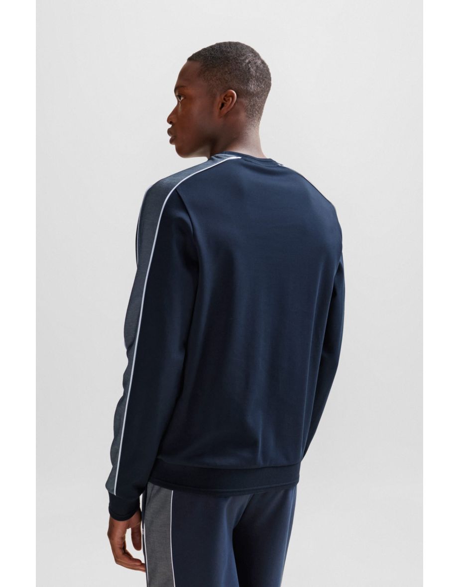 Men's Boss Cotton-Blend Regular-Fit Sweatshirt in Blue - 5