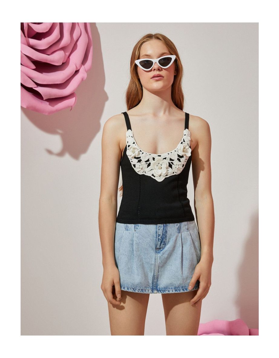 Blouse - Black - Slim fit