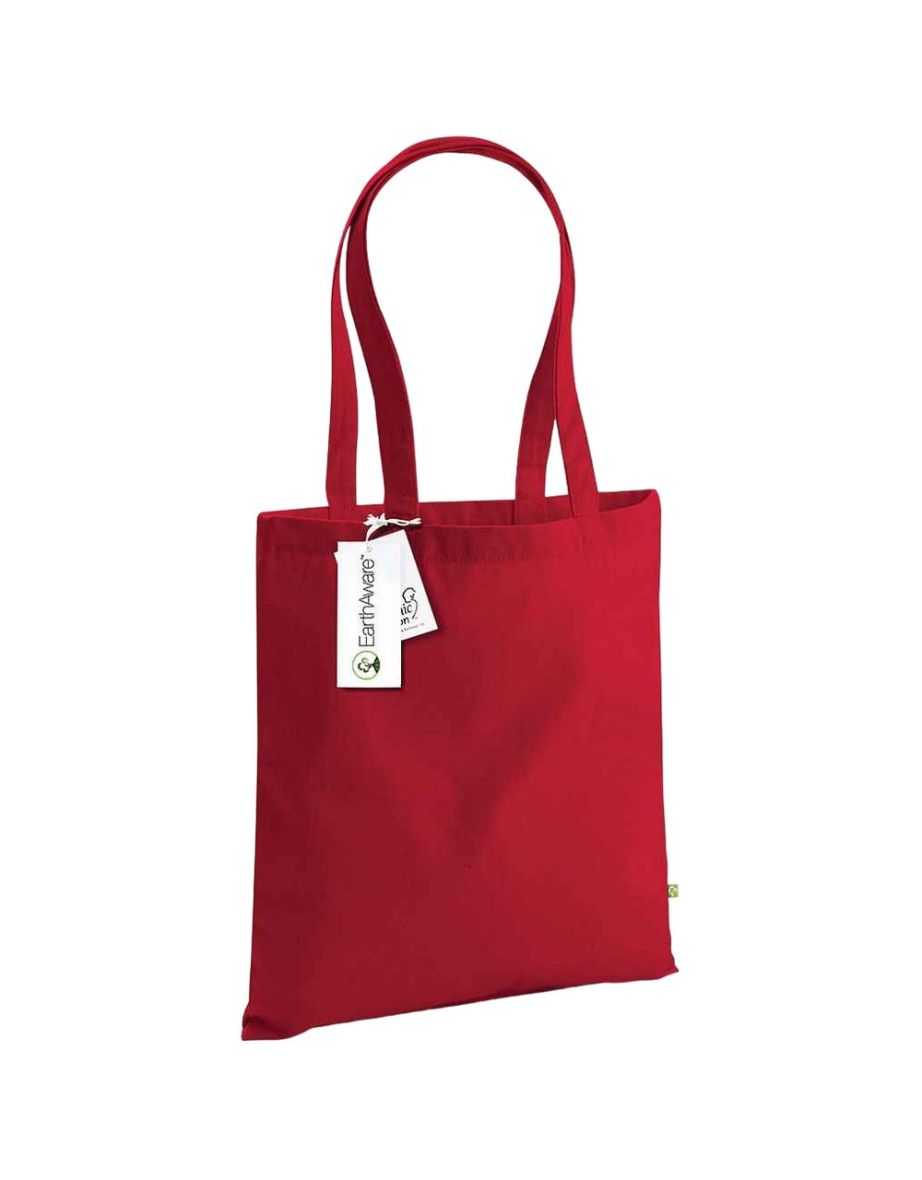 Westford Mill EarthAware Organic Bag For Life Tote Bag - Classic Red