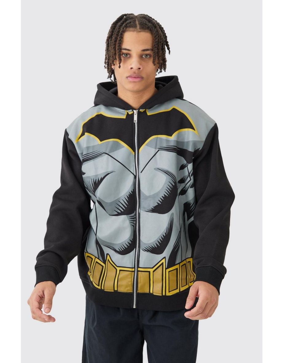 Oversized Batman Zip Up License Hoodie