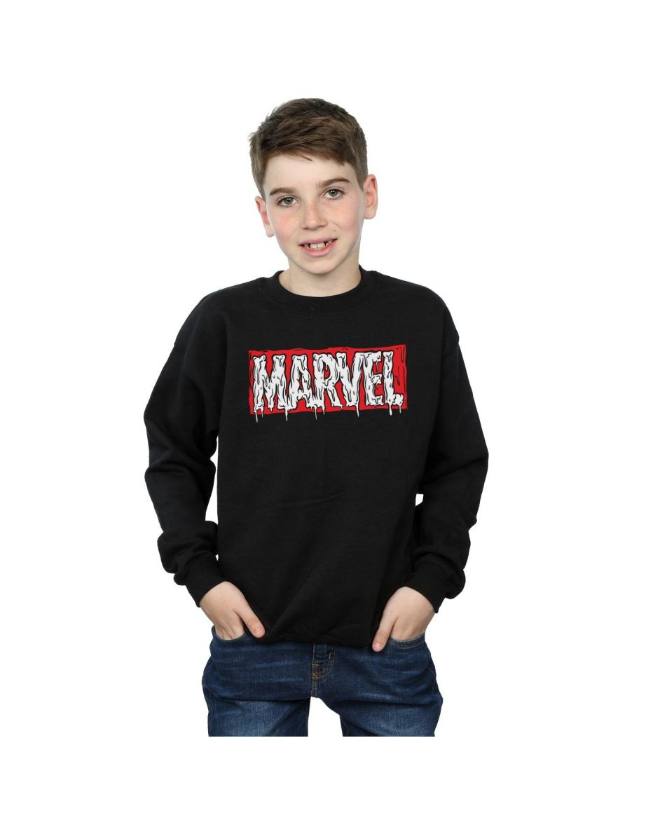 Shop Marvel Boys Drip Logo Sweatshirt Black Online in Bahrain VogaCloset