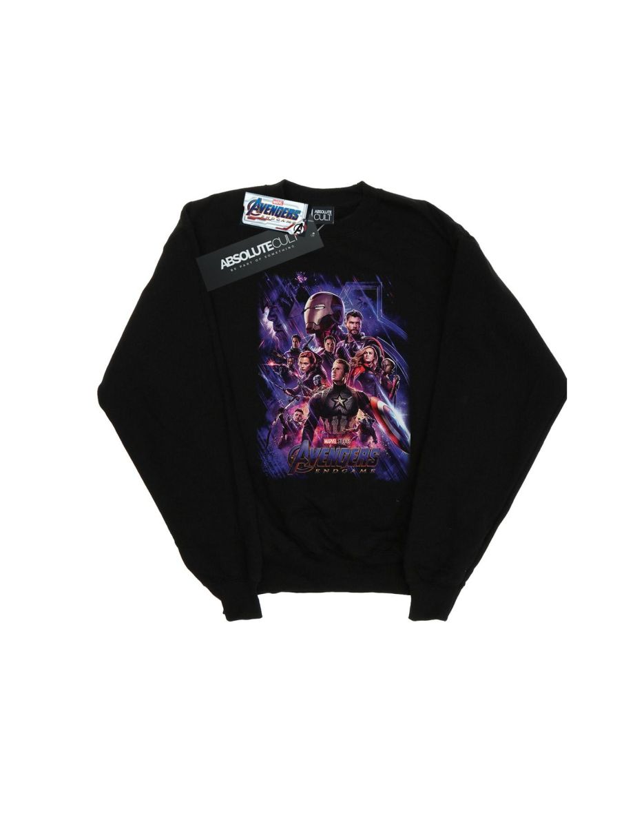 Marvel Girls Avengers Endgame Movie Poster Sweatshirt - Black - 1