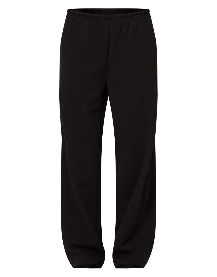 Black Premium Thin Waistband Straight Leg Sweat Joggers - 4