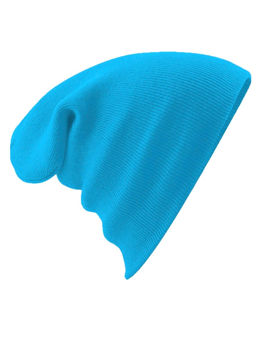 Beechfield Soft Feel Knitted Winter Hat - Surf Blue - 1
