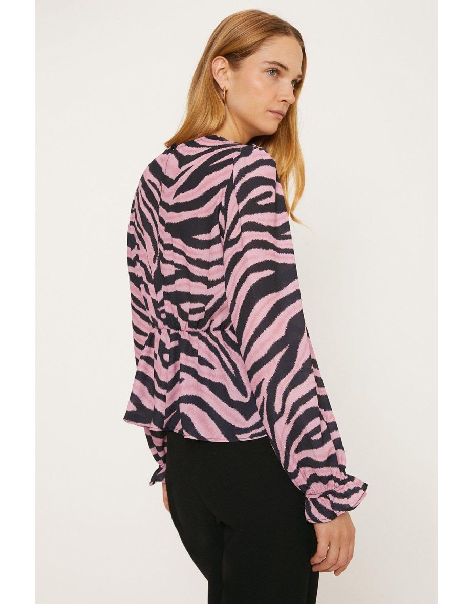 Pink Zebra Tea Blouse - 2
