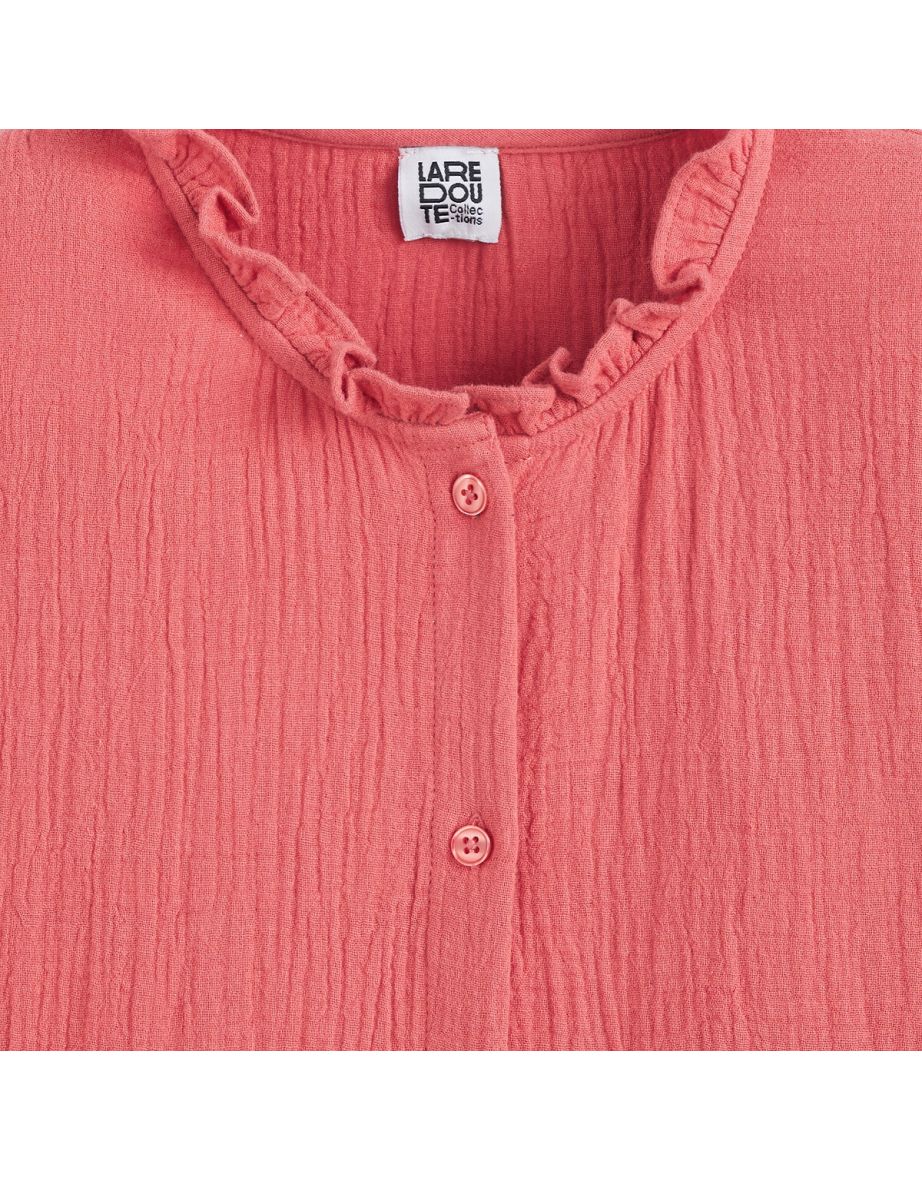 Cotton Muslin Buttoned Dress - 3