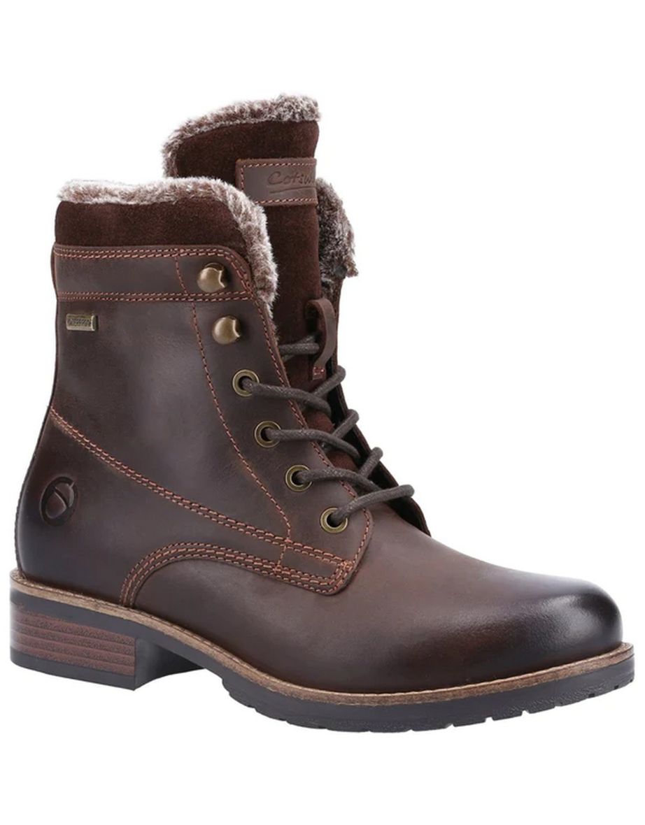 Cotswold Womens/Ladies Daylesford Leather Ankle Boots - Brown