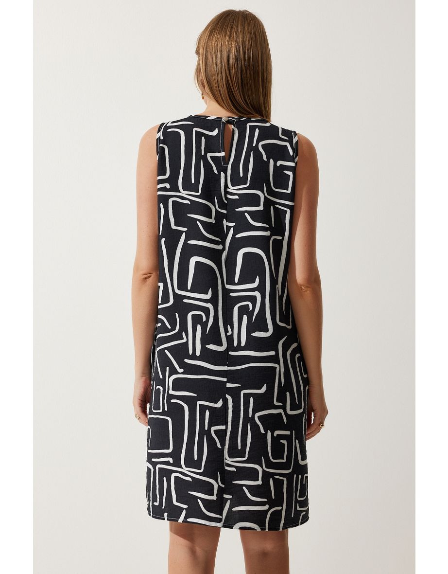 Happiness İStanbul Black A-Line Mini Shift Dress - 5