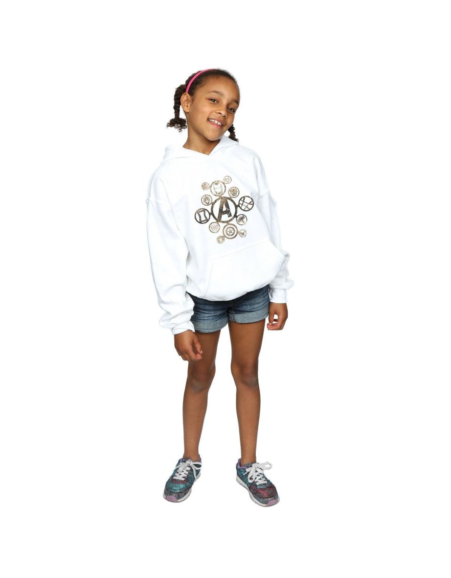 Marvel Girls Avengers Infinity War Icons Hoodie - White