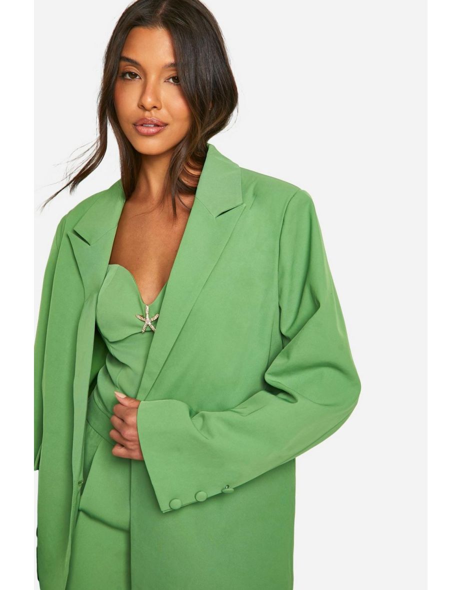 Oversized Tailored Blazer - bright green - 3