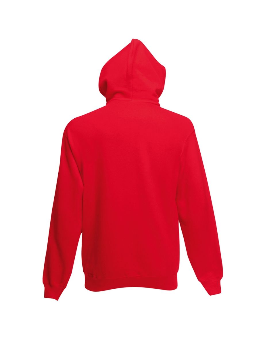 Fruit Of The Loom Mens Zip Through Hooded Sweatshirt / Hoodie - Red - 1