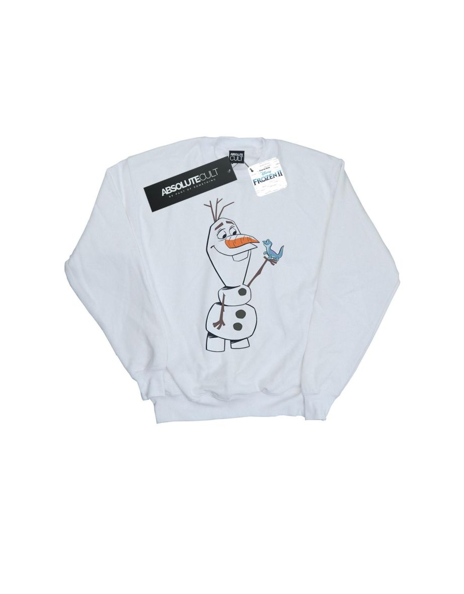 Disney Boys Frozen 2 Olaf And Salamander Sweatshirt - White